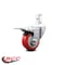 Service Caster 3 Inch Red Poly Wheel Swivel 7/8 Inch Square Stem Caster with Total Lock Brake SCC-SQTTL20S314-PPUB-RED-78 - alternate 4